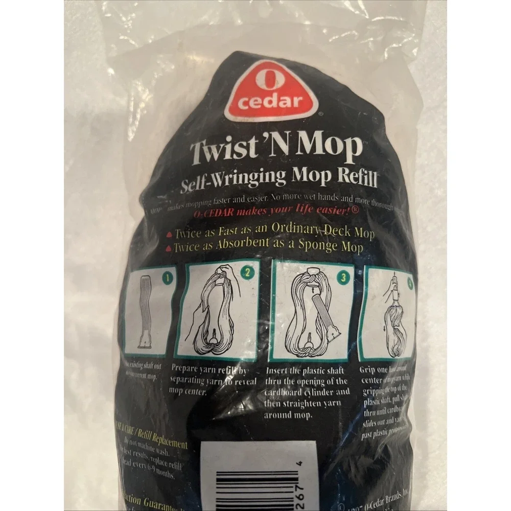 O Cedar Twist 'N Mop Cotton Twist Mop Refill - Opened- New